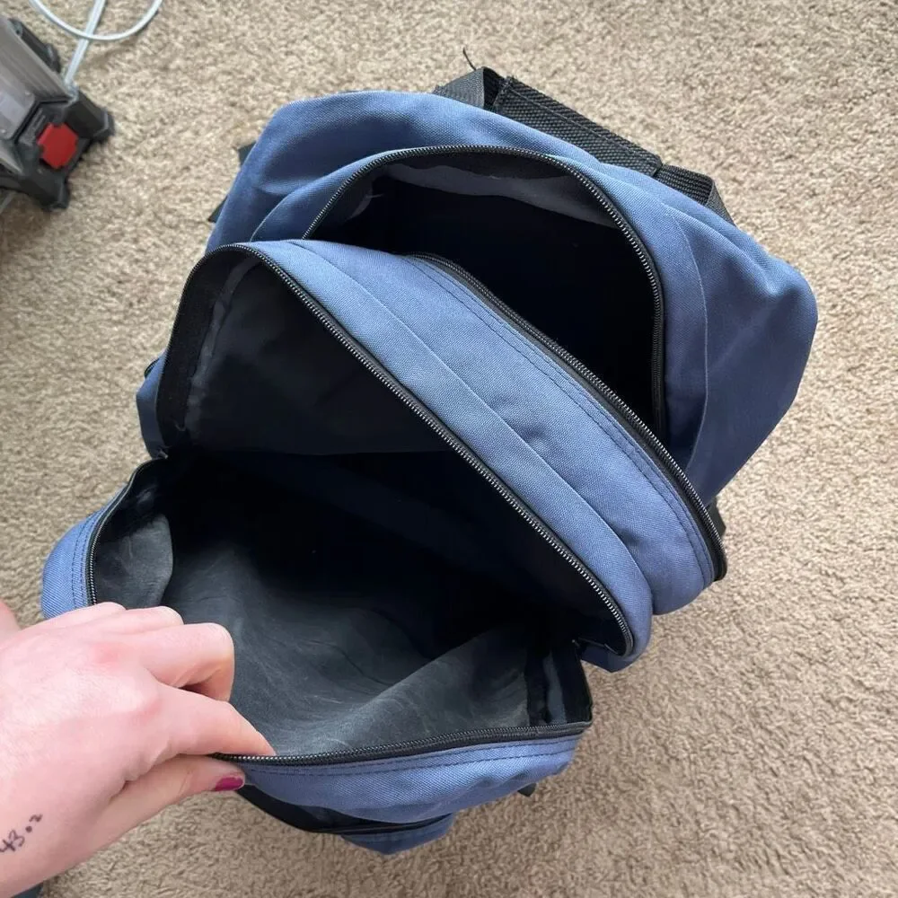 VTG 90s JanSport Huge Student Backpack Multi-Pocket School Bookbag